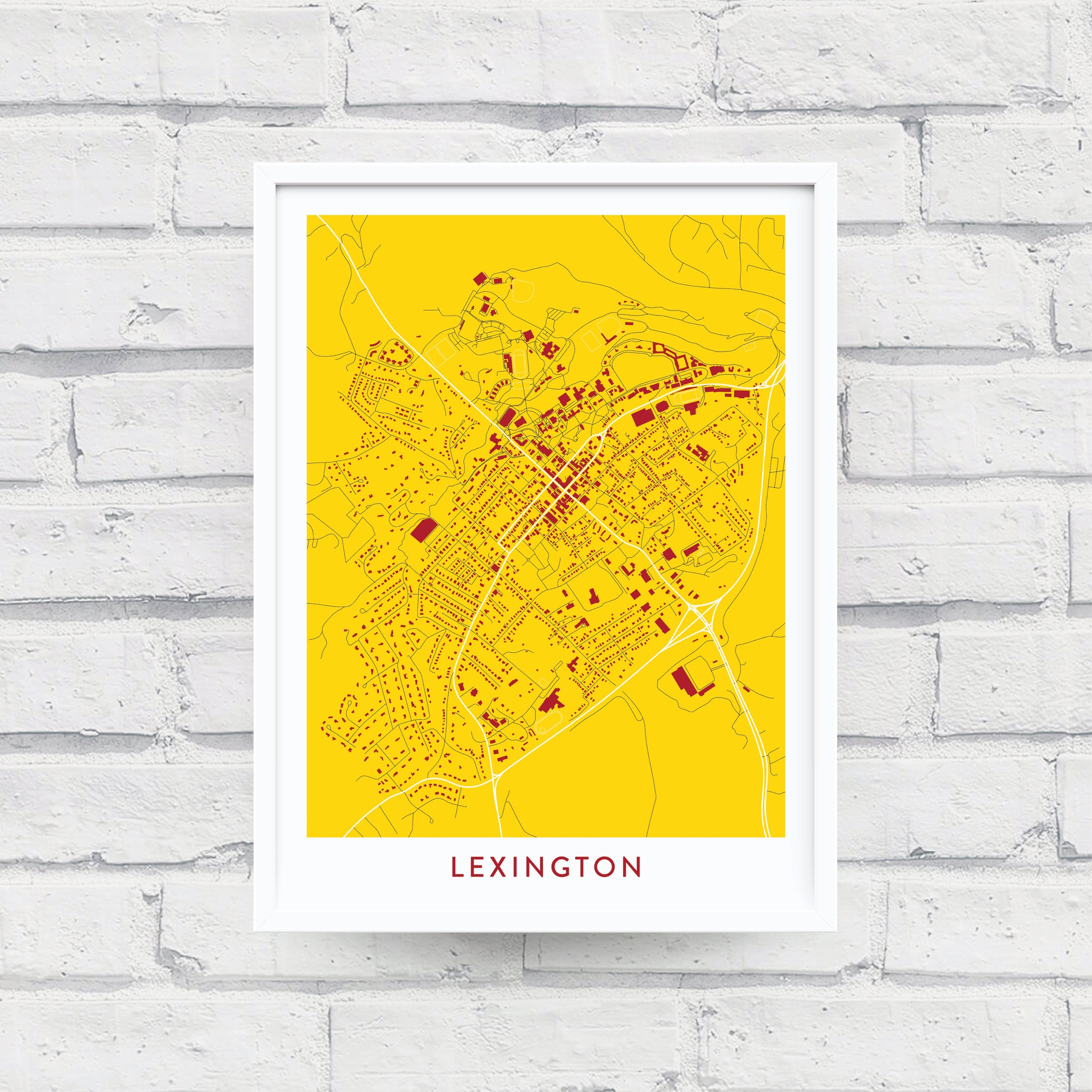 LEXINGTON VIRGINIA Map Print / College Town Map Gift Etsy