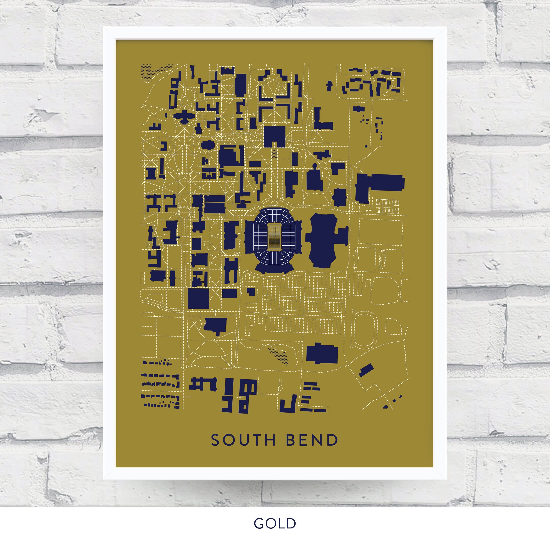 SOUTH BEND Indiana Map Print / Neighborhood Gift - Etsy