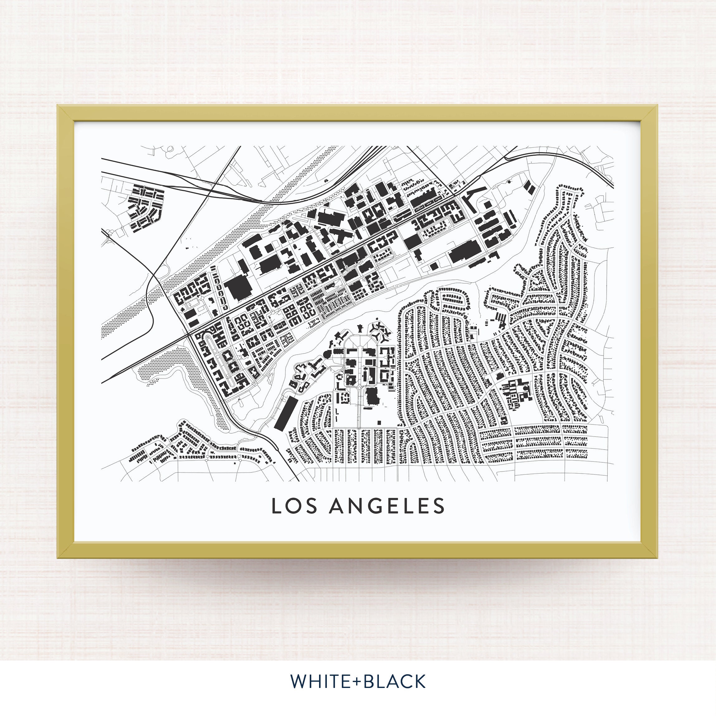 LOS ANGELES Map Poster / College Town Map Gifts Etsy