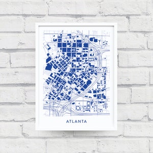 ATLANTA GEORGIA Map Poster / College Town Map Gifts