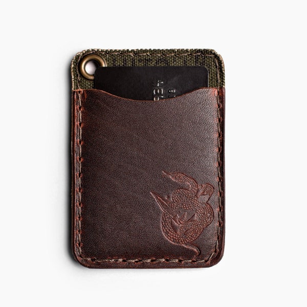 Short Fold Wallet ~ Leather Front Pocket EDC Card Wallet ~ Minimal Wallet
