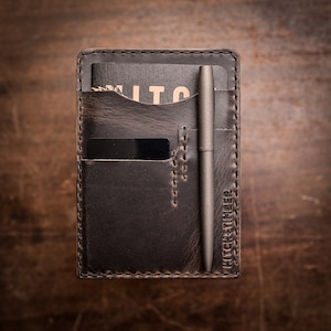 Cartera de viaje de cuero 2.0 ~ Cartera para pasaporte, cartera de viaje, funda para notas de campo, soporte para cuaderno EDC para llevar todos los días
