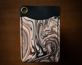 The Flat Jack ~ Hand Marbled Leather