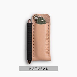 The Pocket Runt Leather EDC Pocket Slip for Everyday Carry Natural Veg