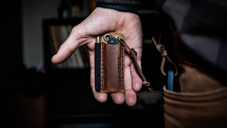 The Pocket Runt Leather EDC Pocket Slip for Everyday Carry English Tan