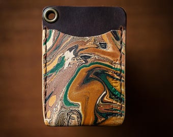 The Flat Jack ~ Hand Marbled Leather