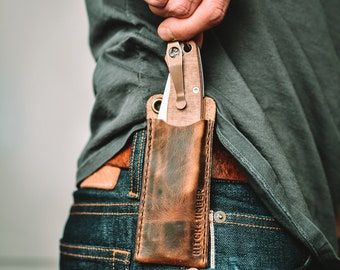 The Solo Belt Sheath - Leather EDC Knife Sheath for Everyday Carry Tools