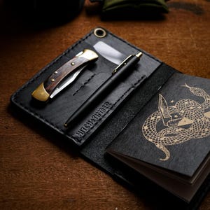 The County Fold Wallet ~ Leather EDC Passport / Notebook Cover for Travel or Journal