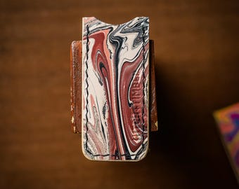 The Proper Slip ~ Hand Marbled Leather