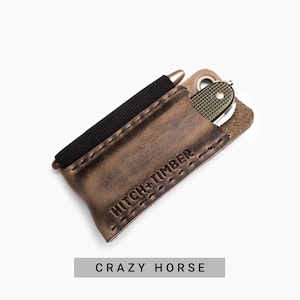 The Pocket Runt Leather EDC Pocket Slip for Everyday Carry Crazy Horse