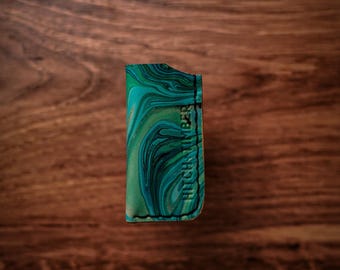 The Burner ~ Hand Marbled Leather