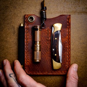 Duz-All ~ Cartera de herramientas EDC de cuero para llevar a diario