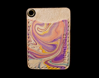 The Oswald Wallet  ~ Hand Marbled Leather