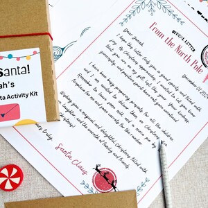 personalised letter from santa with the dear Santa Activity Kit