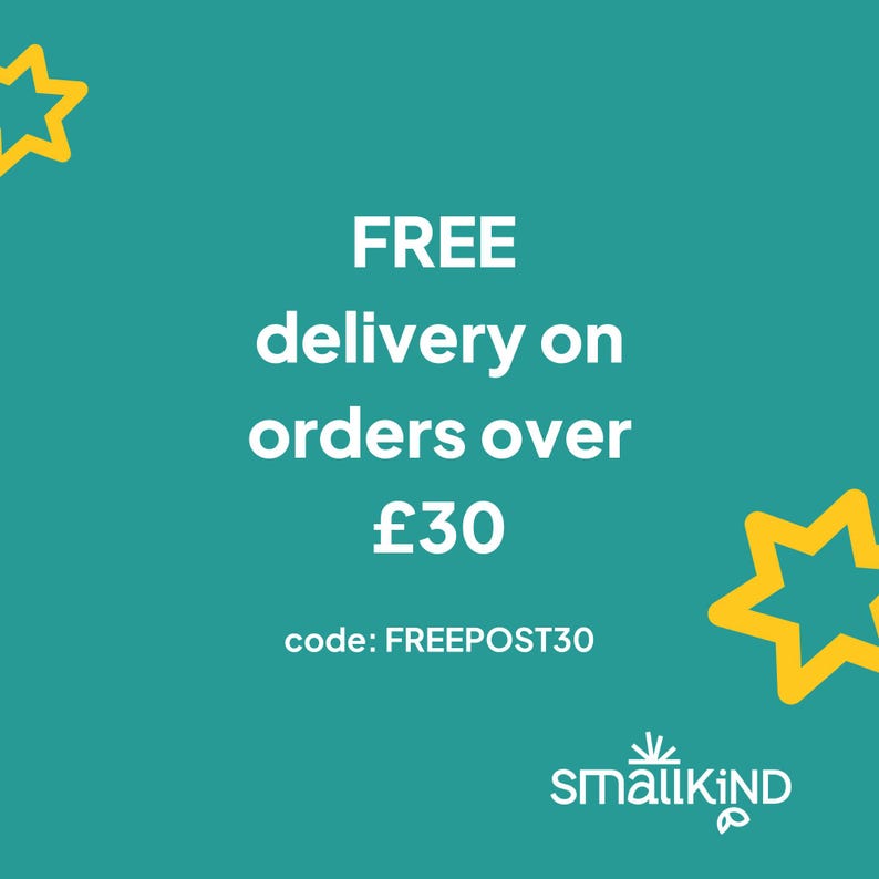 free delivery on orders over £30 at Smallkind