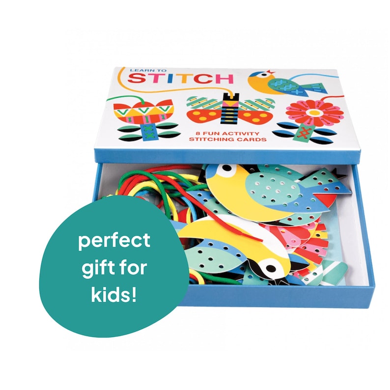 Children's Learn to Stitch Weaving + Threading Craft Activity in a gift box