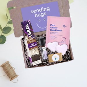 Caja de regalo "Sending Hugs" para consentirte: un regalo de autocuidado considerado y consciente para el Día de la Madre.