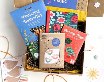 Letterbox Nature Craft Box für Kinder - Umweltfreundliches Geschenkset für Käfer und Vögel - Kunststofffreies kreatives Lerngeschenk für Kinder ab 3 Jahren