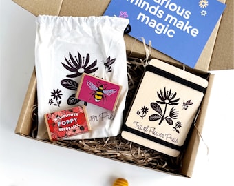 Travel Flower Press & Seedballs - Explorer's Bloom Kit - Nature Gift for Kids, Eco-Friendly