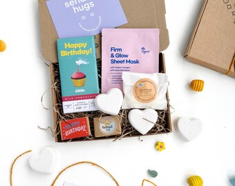 Geburtstags-Spa-Geschenkbox - Natürliche Blüten und Leckereien