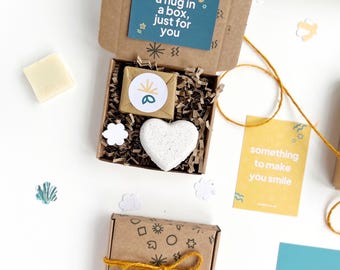 Umarmung in einer Box - Mini Pamper Geschenkbox - Vegan + Umweltfreundlich
