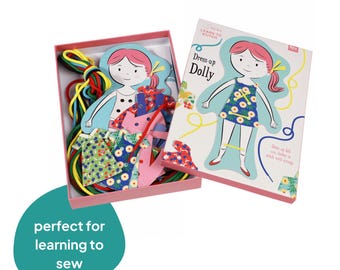 Dress Up Dolly Learn to Stitch Kit - Weaving + Threading Kids Craft Set