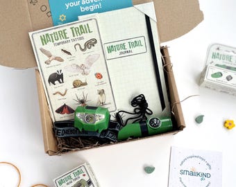 Kids Natur Entdecker Geschenk Box - Outdoor Lernset - Bushcraft Entdecker Kit