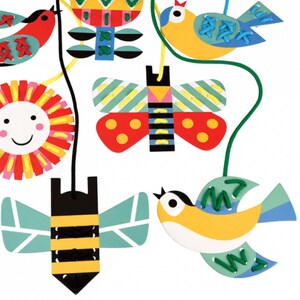 closeup of Children's Learn to Stitch Weaving + Threading Craft Activity in a gift box