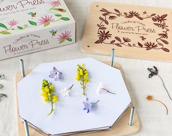 Wooden Flower + Leaf Press - Kids Craft Kits - Eco Friendly Gifts
