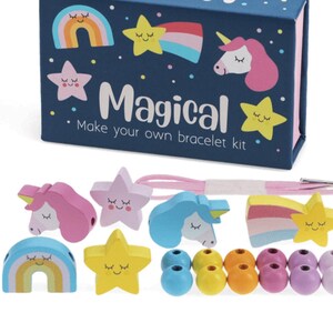 kids jewellery making kit with unicorn and stars theme