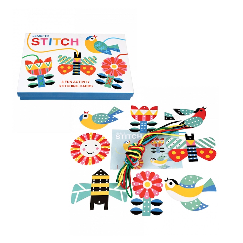 Children's Learn to Stitch Weaving + Threading Craft Activity in a gift box