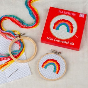 Children&#39;s Cross Stitch Kit - Rainbow Beginner Cross Stitch - Craft Gifts For Kids