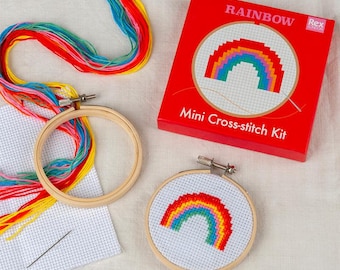 Children's Cross Stitch Kit - Rainbow Beginner Cross Stitch
