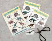 Dinosaur Temporary Tattoos for Kids – Comic Book Style, Party Favors