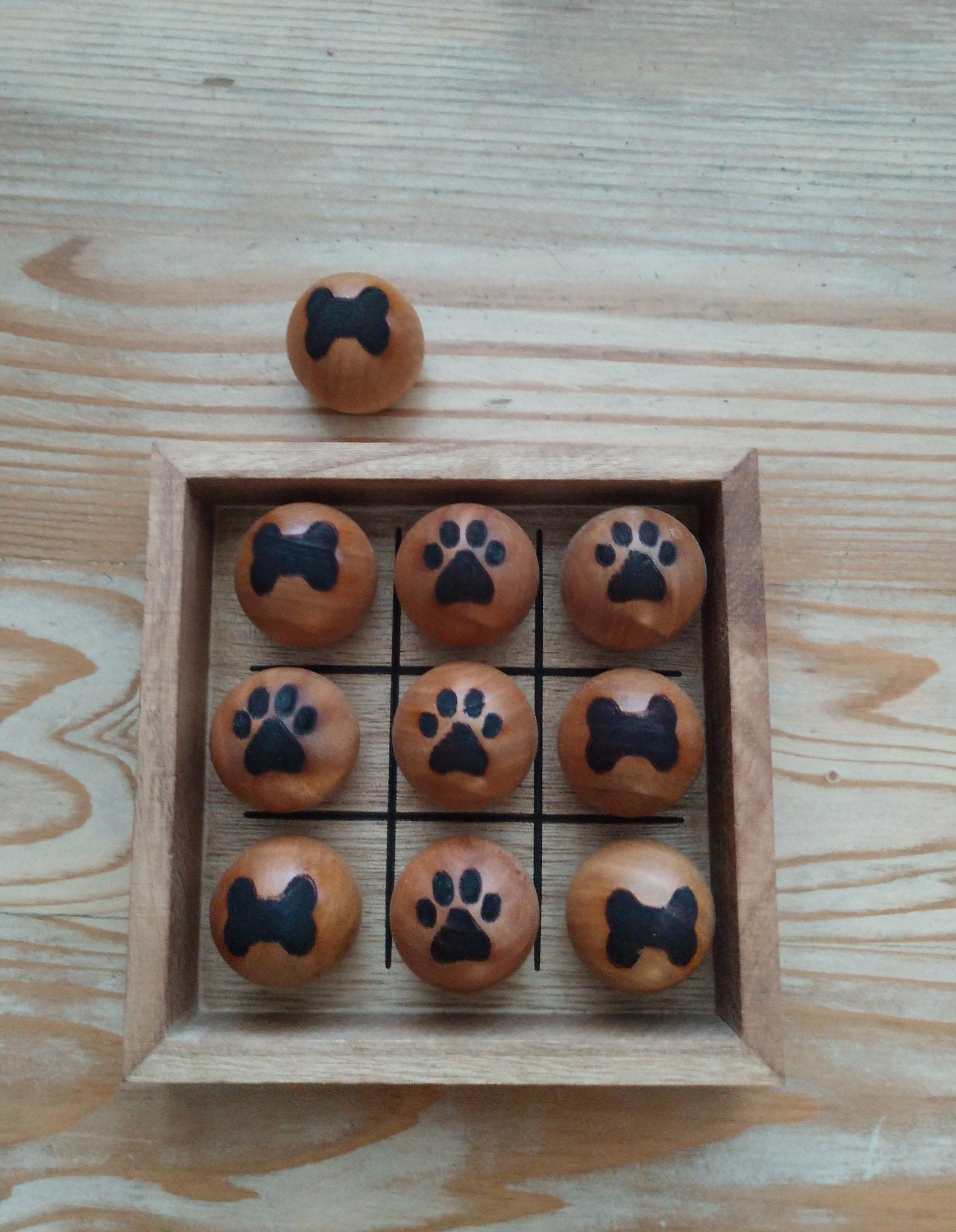 Printed Wooden Puzzle - Tic Tac Toe, Noughts and Crosses (5x5