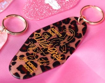 Get wild with the 'Wild Ones' | Motel Keychain | Leopard Print | Gold Hook