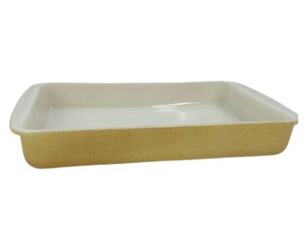 Yellow Pyrex DESERT DAWN SPECKLED Lasagna Baking Dish,  2 Qt, #232 Measures approx. 12", Free Shipping