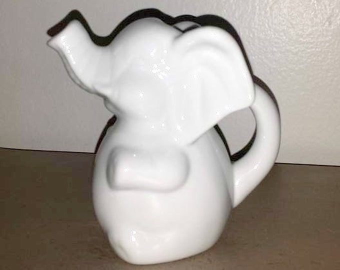 Vintage Elephant Creamer Pitcherwhite Elephant Etsy