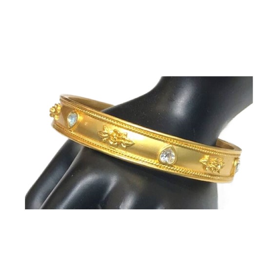 Gold "Love Blooms" Bangle By Elizabeth Taylor For… - image 2