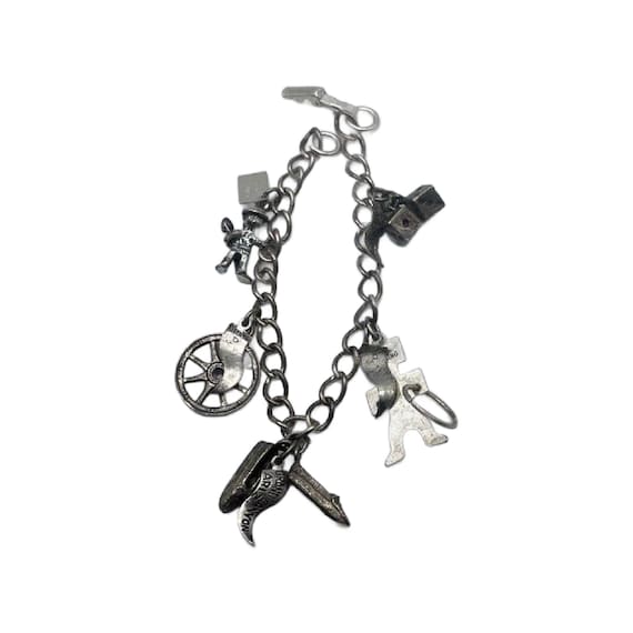 925 Sterling Silver Charm Bracelet, Free Shipping - image 2