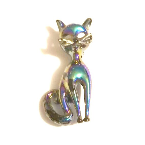 Mid Century Atomic Kitty Brooch, Free Shipping - image 5