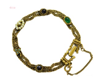 Goldette Victoriaanse Revival armband, gratis verzending