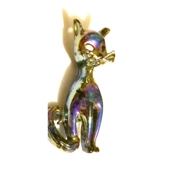 Mid Century Atomic Kitty Brooch, Free Shipping - image 3