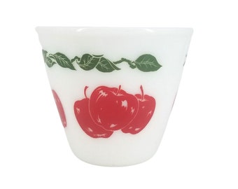Vintage Hazel Atlas Milk Glass Apple Mixing Bowl