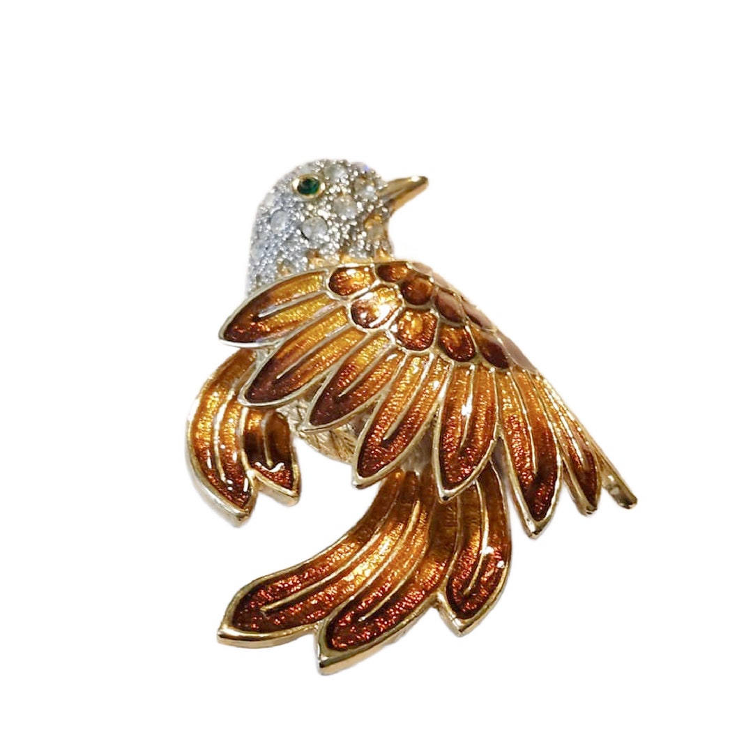 Broche Fleur Strass Or Et Cristal - Bijou Élégant Pour Robe Chapeau Cadeau Femme