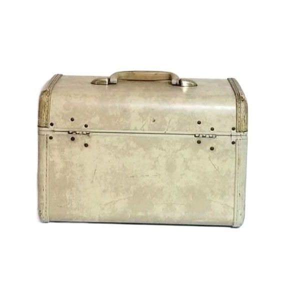 Mid Century Marbled Samsonite Train Case Makeup C… - image 8