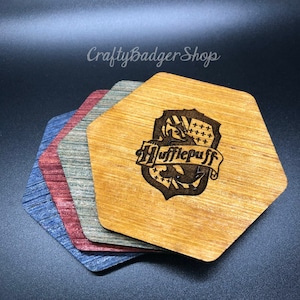 Wizard School Wooden Drink Coasters