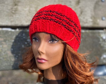 Red winter hat, Red beanie, Classic red hat, Red wool beanie, Red wool hat, Red hat for men, Women red beanie, Red Wool hat, Warm winter hat