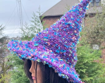 Purple Knit Witch Hat: Halloween Costume, Cosplay