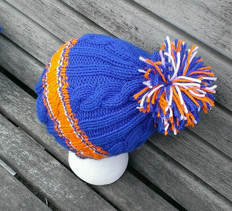 Knicks hat orange hat Islanders hat Mens blue beanie Winter orange hat Orange Winter hat Knicks hat blue hat Knit hats for men